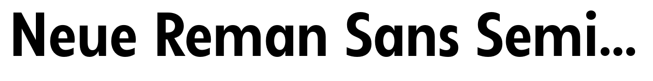 Neue Reman Sans Semi Bold Condensed